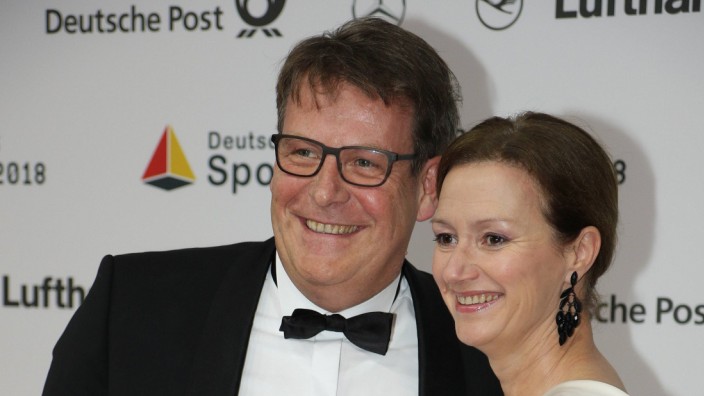 Thomas Fuhrmann gibt Sport-Leitung auf: Thomas Fuhrmann und Bettina Schausten beim Ball des Sports 2018.