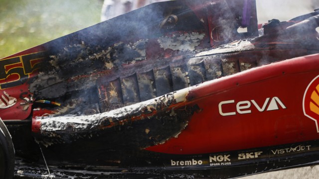 Austrian Grand Prix: Carlos Sainz's damaged car.