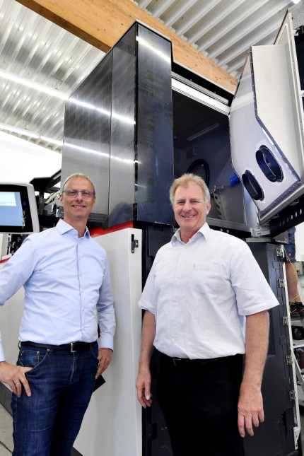 Innovative Firmen in Starnberg: Glauben fest an die Zukunft des 3D-Druckverfahrens: AMCM-Geschäftsführer Martin Bullemer (li.) und Armin Pollak.