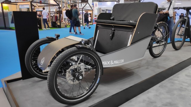 Eurobike: Max & Mäleon is the first cargo bike from a Frankfurt start-up with the same name.  It combines underpants with rickshaw and tilting technology.