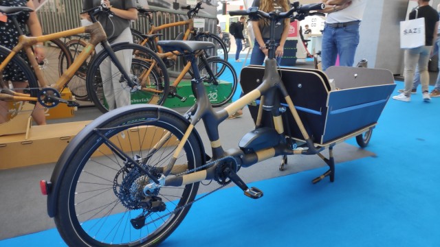 Eurobike: My Boo from Kiel builds bamboo bicycles.  They presented their first cargo bike at Eurobike.