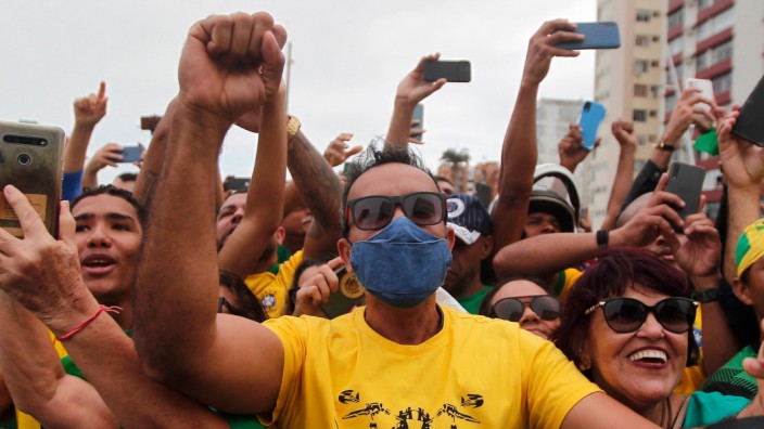 Präsidentschaftswahl: Anhänger des brasilianischen Präsidenten Jair Bolsonaro Anfang Juli in Salvador.