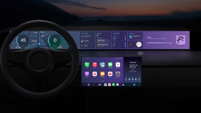 Apple-Auto: Apple präsentierte auf der Entwicklerkonferenz im Juni diesen Jahres die nächste Generation von CarPlay.
