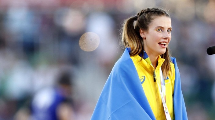 Leichtathletik-WM: Jaroslawa Mahutschich gewinnt in Eugene Silber im Hochsprung.