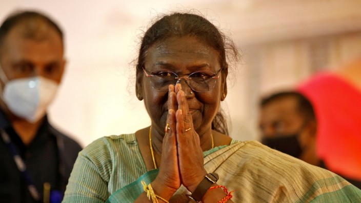 Indien: Lehrerin, Mutter, Politikerin: Droupadi Murmu, 64, stammt aus einem Dorf in Ostindien.