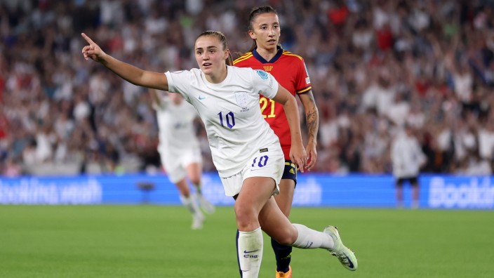 Die Halbfinalisten der Fußball-EM: Dank ihres Treffers lebt der Titeltraum weiter: Die Engländerin Georgia Stanway schoss gegen Spanien das 2:1.
