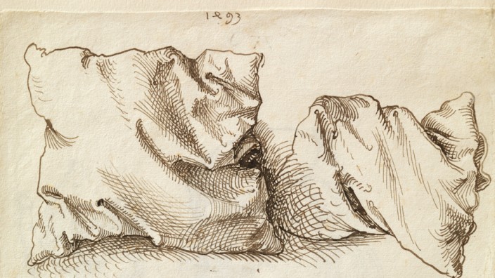 Falsches Schlafen: In der Knautschzone: Schon für Albrecht Dürer waren die deutschen Kissen ideale Studienobjekte.