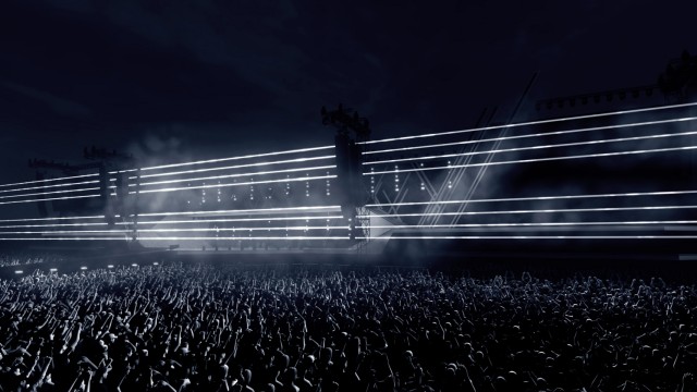 Die größten Konzerte des Jahres in Deutschland: Acht Kilometer LED-Streifen sollen Leuchtakzente auf der Bühne (hier eine Planung für Robbie Williams) setzen.