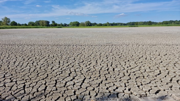 Klimawandel in Deutschland: Ausgetrocknetes Flussbett der Havel