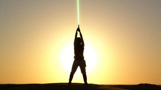 Star Wars: Strahlend hell: das Lichtschwert, ein unverzichtbares Requisit.