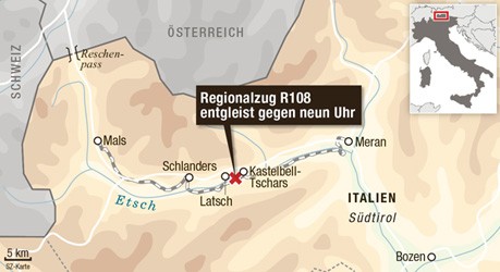 Zugunglück Südtirol, SZ-Grafik