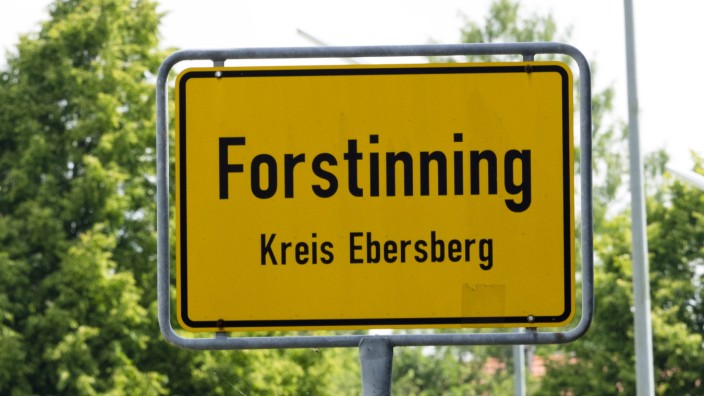 Ortsschild Gemeinde Forstinning