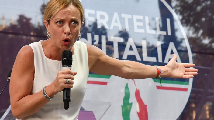 Postfaschisten: Führt Italiens postfaschistische Partei Fratelli d'Italia: Giorgia Meloni.