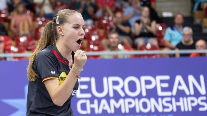 Tischtennis bei den European Championships: Die Kulisse in der Rudi-Sedlmayer-Halle hat Annett Kaufmann am Mittwoch im Griff - dennoch vergibt sie ihre Siegchance.