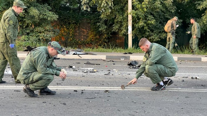 Attentat: Das Auto von Darja Dugina explodierte am Samstagabend in einer reichen Vorstadtsiedlung nahe Moskau.