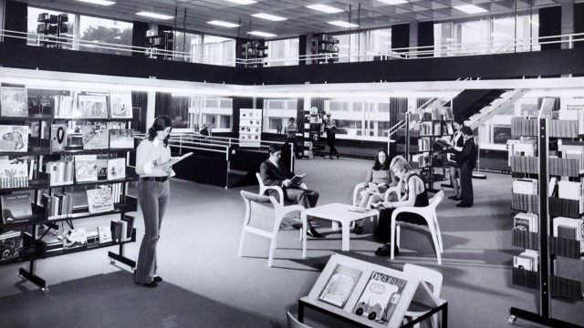 Gemeindebücherei Vaterstetten: So sah es in den Räumlichkeiten der Bücherei in den Siebzigerjahren aus.