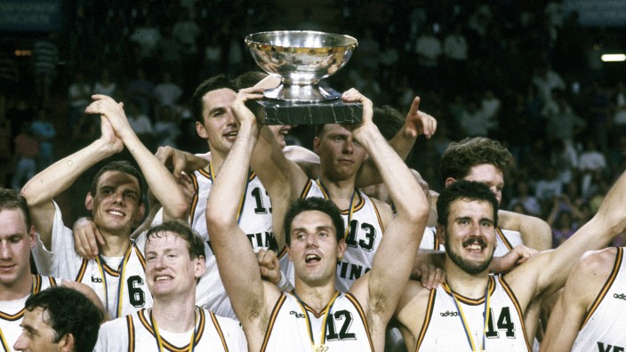 Basketball-EM in Deutschland: Die deutschen Basketballer wurden 1993 überraschend Europameister.