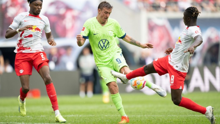 Max Kruse und der VfL Wolfsburg: Zumindest mal wieder in der Startelf der Giftgrünen: Max Kruse beim Wolfsburger 0:2 in Leipzig.