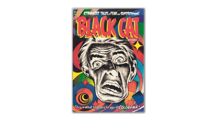 Sachbuch "Horror im Comic": Eyes wide open: Ausschnitt eines Covers von "Black Cat".