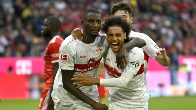Tel und Guirassy in der Bundesliga: Spielverderber: Serhou Guirassy (links) besorgt den VfB-Ausgleich.