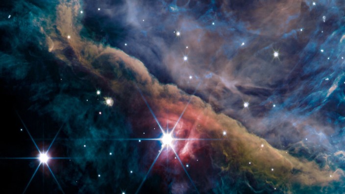Astrobiologie: Der Orion-Nebel, fotografiert vom James-Webb-Weltraumteleskop.