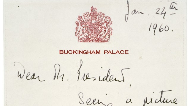 Elizabeth II: "I sometimes use less flour and milk": Letter from the Queen to Dwight Eisenhower.