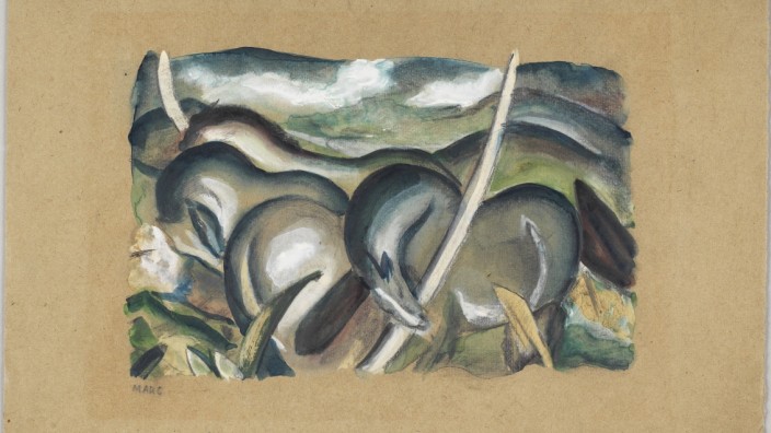 Fall Gurlitt: Franz Marc: "Pferde in Landschaft" (1911) aus der Sammlung Gurlitt.