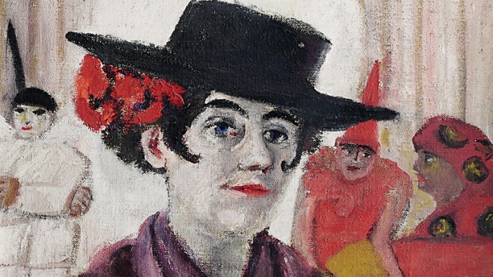 Auktion mit Werken von Paula Wimmer: Paula Wimmer in ihrem "Selbstbildnis als Spanierin" (1925), Schätzpreis 900 Euro.