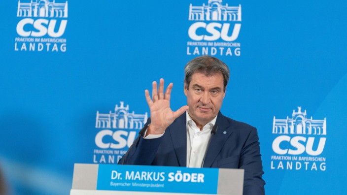 Entlastungspaket: Markus Söder, bayerischer Ministerpräsident (CSU), spricht bei einer Pressekonferenz.