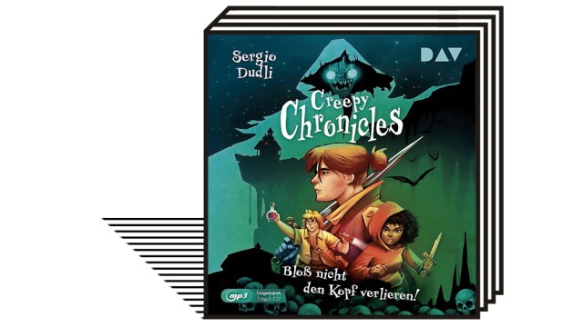 Audiobook for children: Sergio Dudli: Creepy Chronicles - Part 1: Don't lose your head!  Unabridged reading with Marius Clarén and Dirk Petrick.  Audio Verlag, Berlin 2022. 9 hours 54 minutes, 16 euros.  From 12 years.