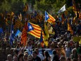Spanien: Demonstration in Barcelona für die Unabhängigkeit Kataloniens