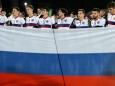 Die russische Fuball-Nationalmannschaft vor dem Länderspiel gegen Kirgisistan
