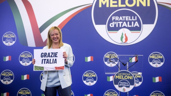 Wahl in Italien 2022: Giorgia Meloni nach ihrem Wahlsieg
