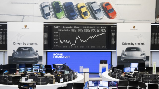Frankfurter Börse feiert den Börsengang von Porsche