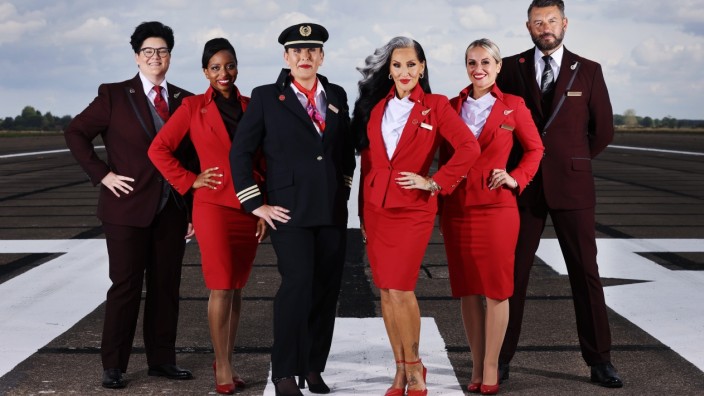 Arbeitskleidung: Vivienne Westwood hat die neuen Uniformen von Virgin Atlantic entworfen.