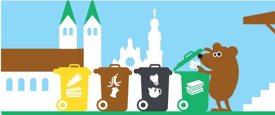 Müllvermeidung: An die Sendung mit der Maus fühlen sich Landrat Helmut Petz (FW) und Kreisrat Michael Stanglmaier (Grüne) bei diesem Entwurf des Kampagnenmotivs zur Abfallvermeidung erinnert.