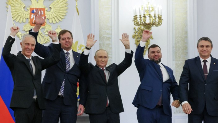Ceremony to declare Russia's annexation of four Ukrainian territories held in Moscow