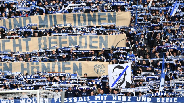 Affäre um Investor: Die Hertha-Fans positionieren sich klar gegen den Investor Lars Windhorst.