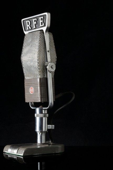 Ausstellung: Mikrofon von Radio Free Europe, um 1960.