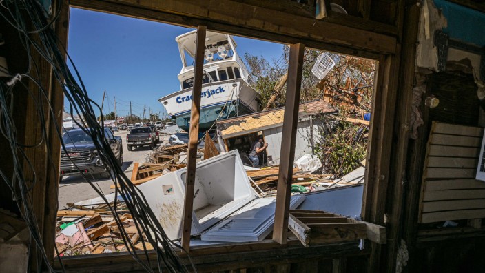 Hurrikan "Ian": In Fort Myers Beach hat der Hurrikan eine beinahe apokalyptische Verwüstung hinterlassen.