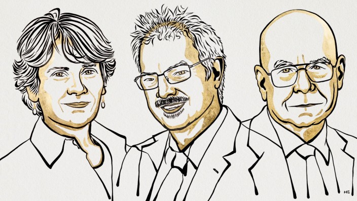 Stockholm: Der diesjährige Chemie-Nobelpreis geht an Carolyn R. Bertozzi, Morten Meldal und K. Barry Sharpless (v.l.n.r.)