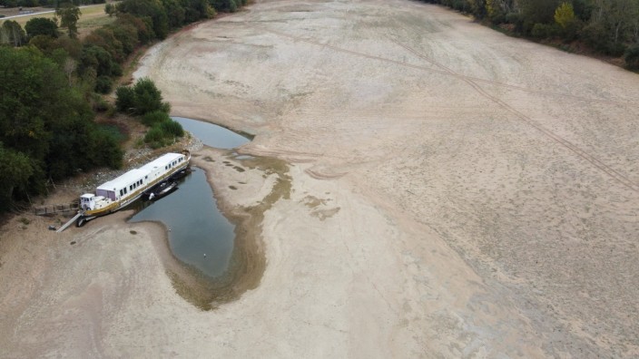 Trockenheit: Wo ist das Wasser geblieben? Die Loire bei Loireauxence Mitte August.