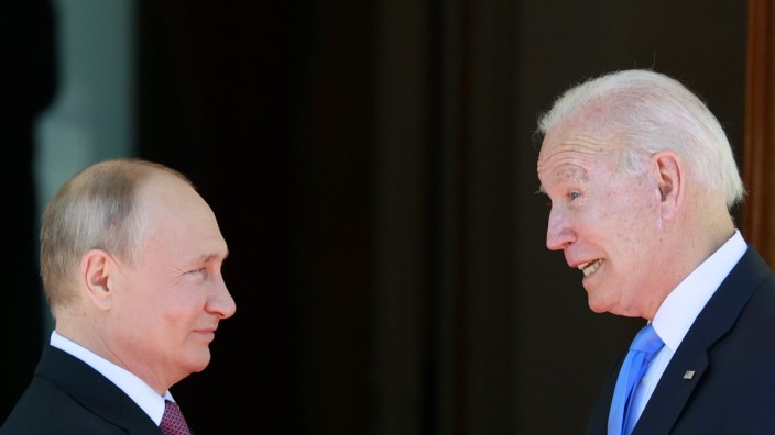 Wladimir Putin und Joe Biden im Juni 2021 in Genf