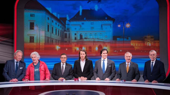 Österreich: Alexander Van der Bellen kam zwar zur Wahldiskussion im ORF, wollte aber keine direkte Konfrontation mit den anderen Bewerbern.