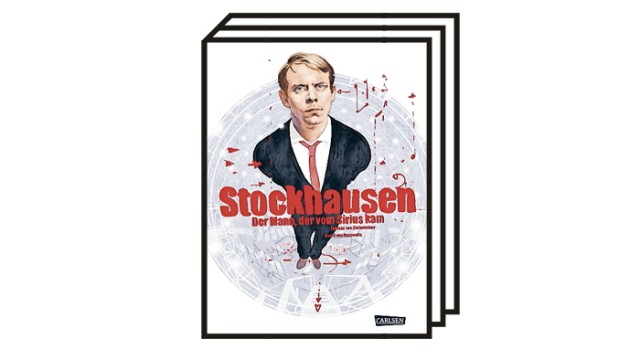 Comic "Stockhausen": Thomas von Steinaecker (Text), David von Bassewitz (Zeichnungen): Stockhausen. Der Mann, der vom Sirius kam. Carlsen, Hamburg 2022. 392 Seiten, 44 Euro. Erscheint am 24. Oktober 2022.