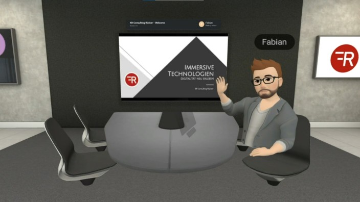 Berufschancen: Fabian Rückers digitales Ich in der Facebook-App Horizon Workrooms.