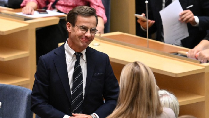 Schweden: Ulf Kristersson im Parlament nach seiner Wahl zum Ministerpräsidenten