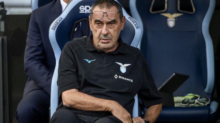 Maurizio Sarri coach of SS Lazio during the Serie A football match between SS Lazio and Udinese Calcio at Olimpico stad