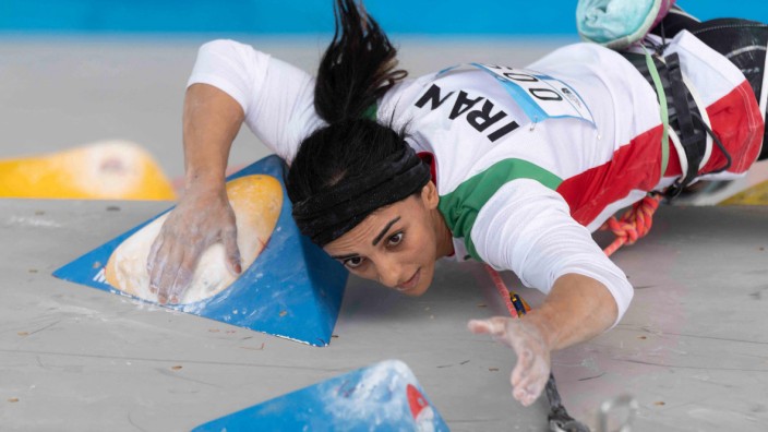 Iranische Kletterin Elnaz Rekabi: Wo ist Elnaz Rekabi? Die Athletin kletterte bei den Asienmeisterschaften in Seoul, wo sie Vierte wurde, ohne Hidschab - gegen die Sittenregeln Irans.