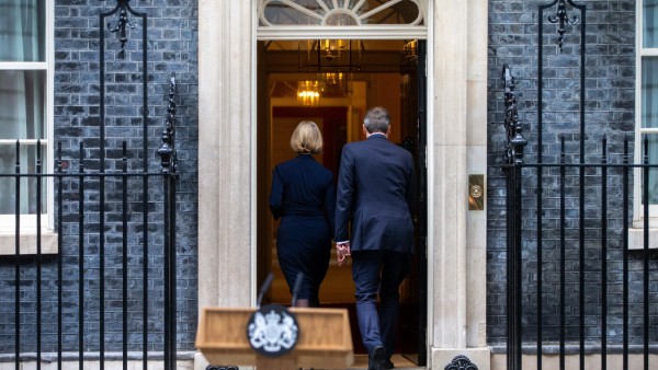 October 20, 2022, London, England, United Kingdom: UK Prime Minister LIZ TRUSS makes resignation statement outside 10 Do